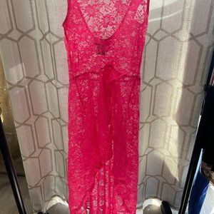 hot pink lace dress